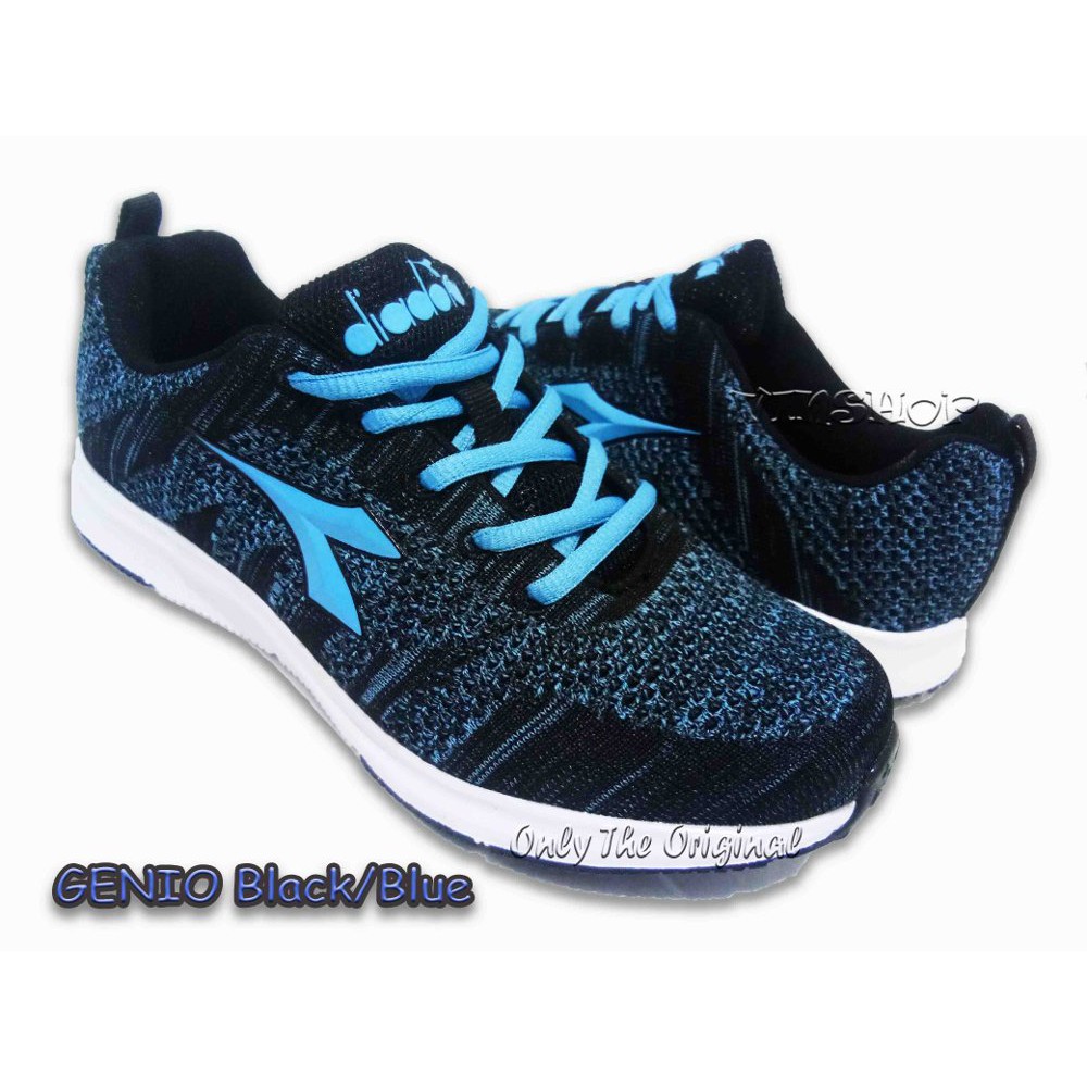 ORIGINAL DIADORA GENIO BLACK.BLUE Sepatu Running
