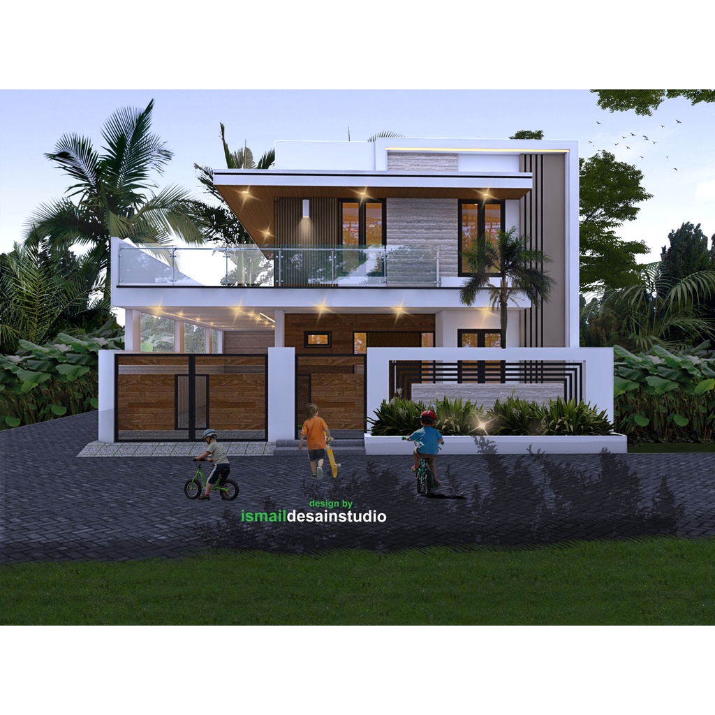 JASA DESAIN RUMAH MODERN  | DESAIN RUMAH ROOFTOP