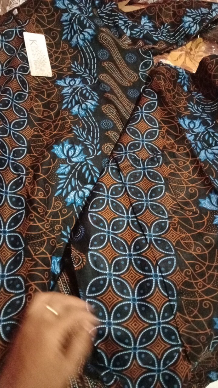 Kemeja Batik Anak Seno Biru Liris Kawung Kemeja Hem Kids Fashion