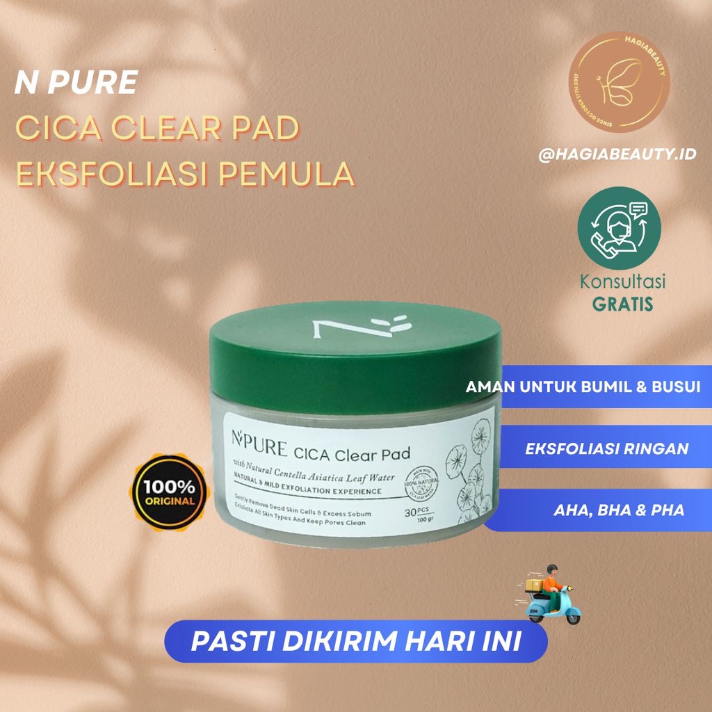 (BISA COD) - N'PURE CICA CLEAR PAD - N PURE CLEARPADS - TISU PEMBERSIH WAJAH ORIGINAL BPOM