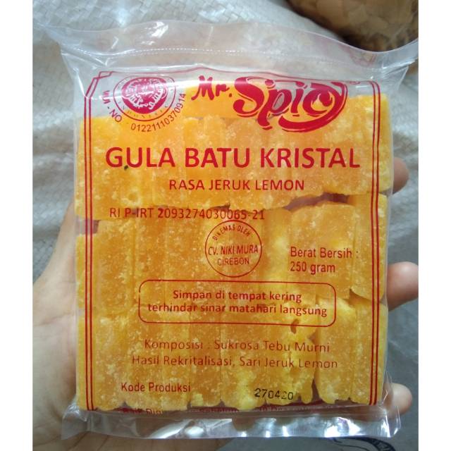 

Gula Batu Rasa Jeruk Lemon Mr. Spicy Kemasan 250gr