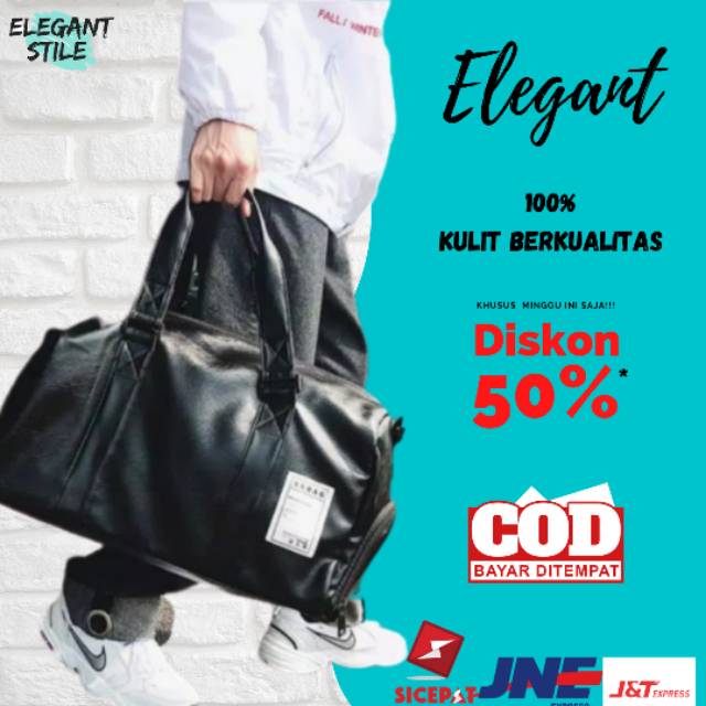 COD A141 Tas Travel Kulit Pria Tas Selempang Pria Kulit Tas Kulit Pria Tas Traveling Kulit Cowok