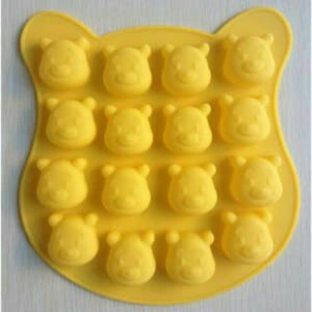 Cetakan coklat puding es batu winnie tho pooh silicone mold