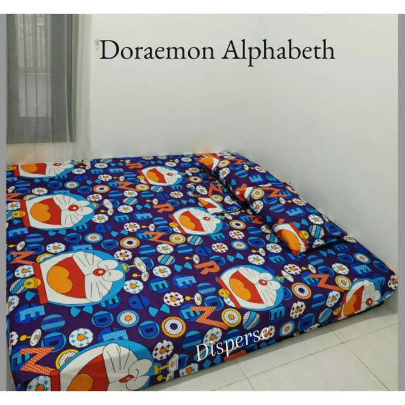 Sprei Homemade Karakter Doraemon Alphabet size 160,180 ataya sprei