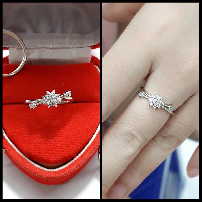 Harga Cincin Perak 925 Wanita Lapis Emas Putih Terbaru November 2021 Biggo Indonesia