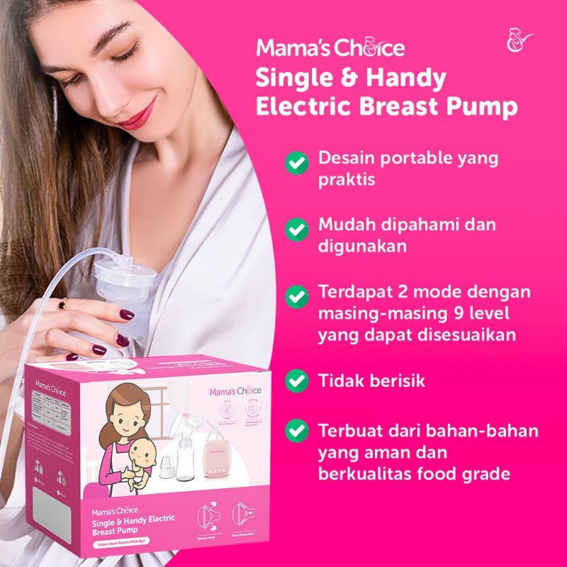 Mama's Choice Breast Pump Single &amp; Handy Electric / Pompa ASI Elektrik Mama's Choice