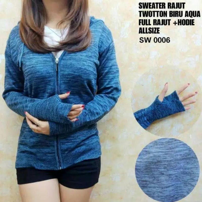 Sweater perempuan jaket perempuan rajut Ariel Twist  top hokkyshop