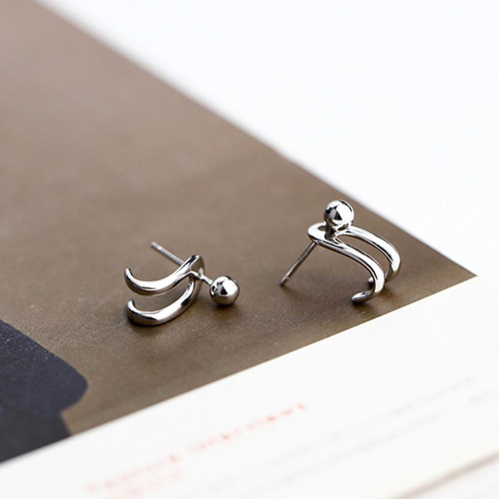 Timekey Anting Tusuk Gantung Wanita Bahan Sterling Silver 925 Gaya Simplepopuler Untuk Hadiah A5K4