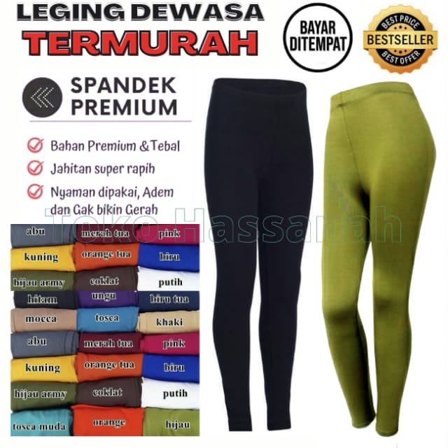 Leging Wanita - Celana Legging Spandex / Lejing Wanita Tebal Celana Legging Panjang