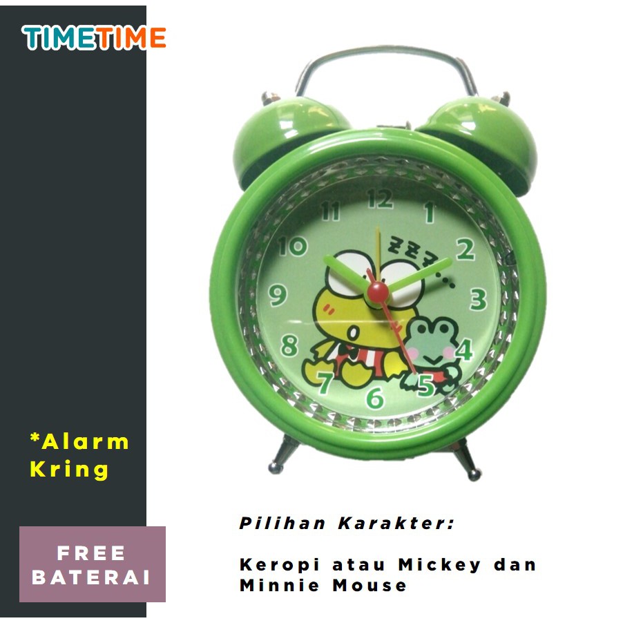Jam Beker Karakter Jam Anak Karakter Spiderman Doraemon Mickey Mouse Frozen Keroppi Free Baterai