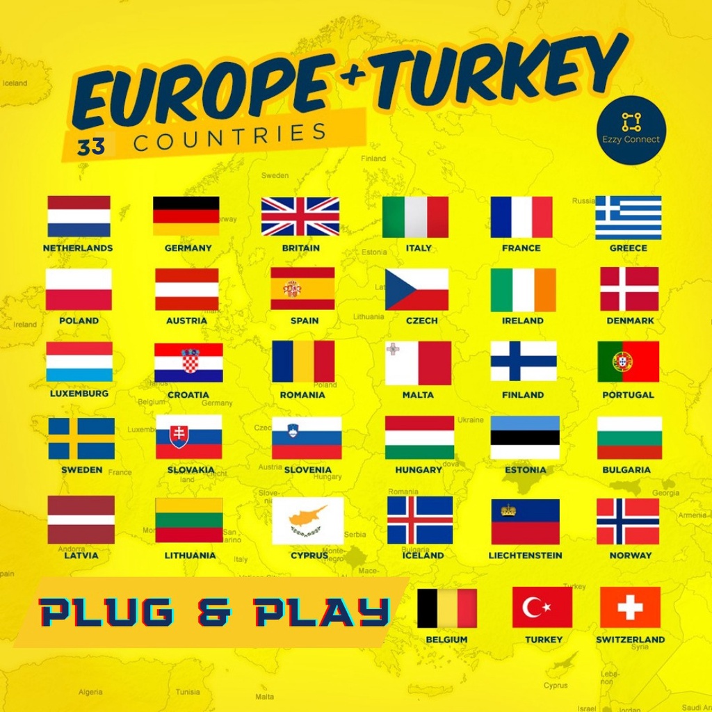 PROMO SIMCARD EUROPE, Swiss &amp; Turkey 4G+ network simcard Eropa