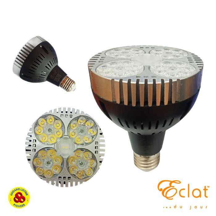 Eclat LED PAR30 35W Semu E27 Bohlam Lampu Sorot LED Body Hitam CW
