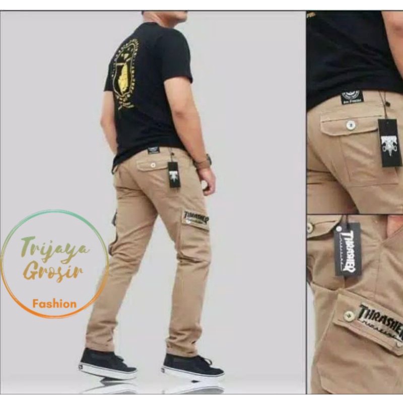 PAKET HEMAT 100 RIBUAN DAPAT 3PCS [YANG LAGI HITS] Celana Cargo Panjang Pria Distro UFC Mma hikking Kargo Laki Laki Premium distro Terbaru Kimpol PINGGANG KARET