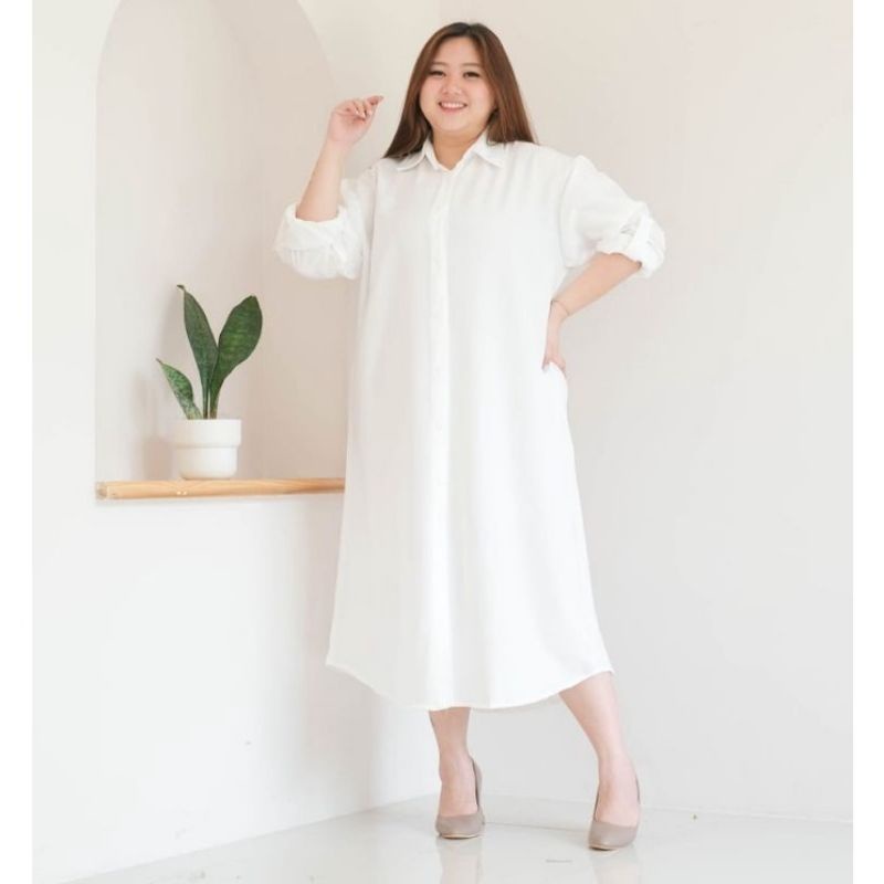 KEMEJA TUNIK POLOSAN JUMBO XXL