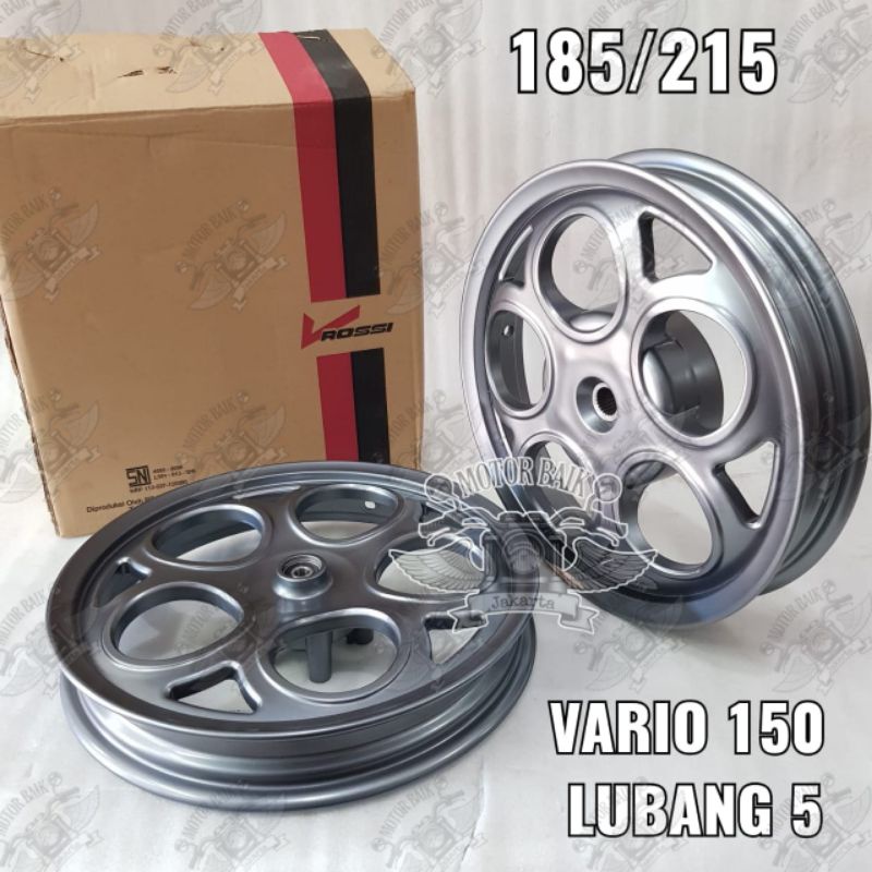Velg velek pelek racing vario 150 lubang 5 model vespa classic 1set depan belakang 185 215 ring 14