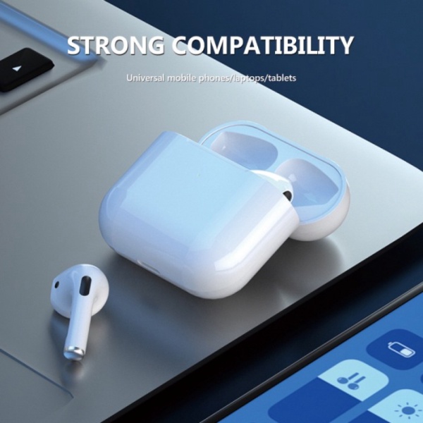 BT Earphone 4 Pro 5.0 4 Headset Bluetooth PRO Promo Nirkabel TWS Berkualitas Handset earphones - WHI