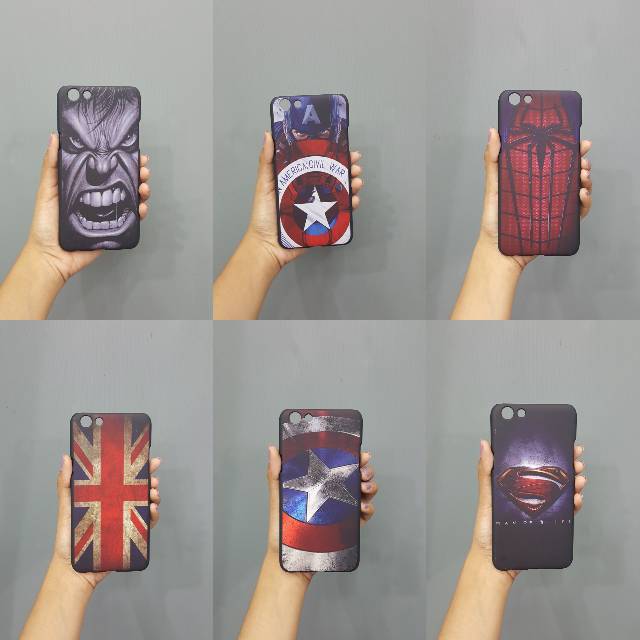 Hardcase Mancase Marvel  oppo F3 F5 A71 Vivo V7 Y53