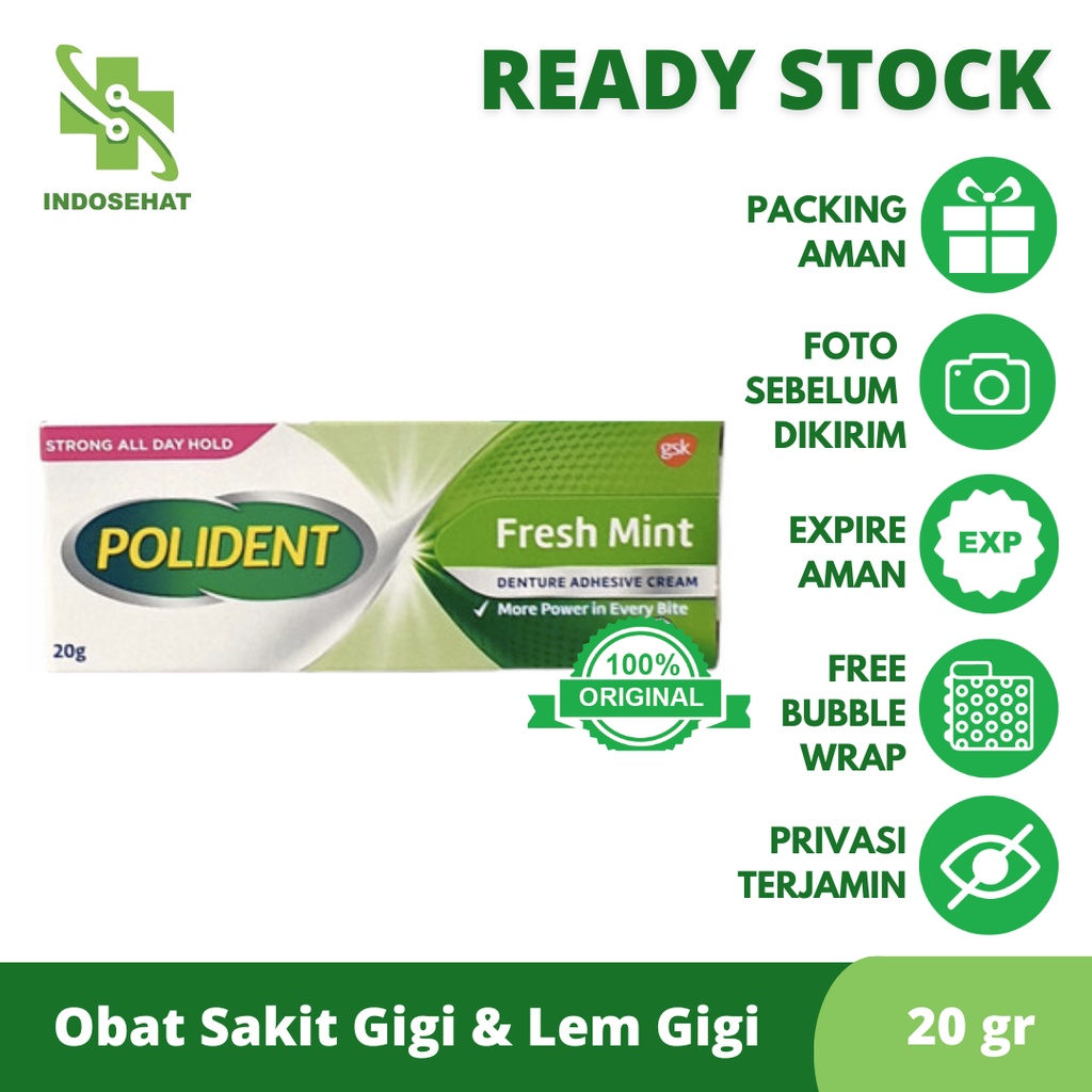 Polident 20 g (FRESH MINT) | Lem Gigi Palsu