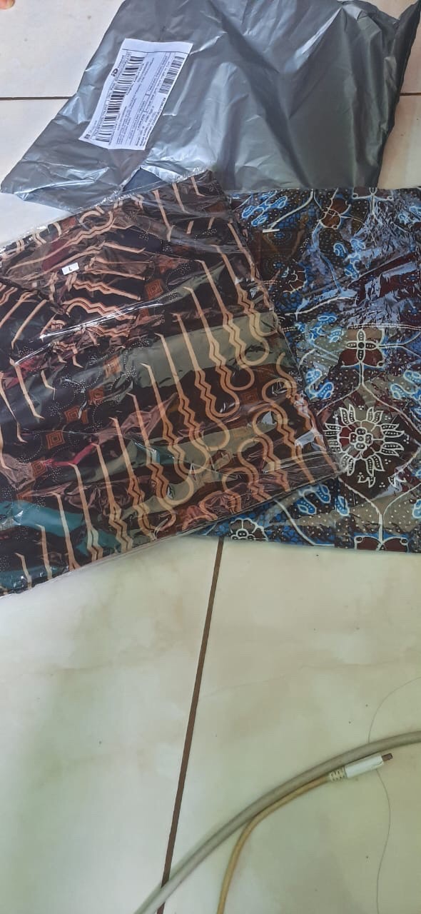 022 Zahira Batik Hrb026 Kenongo Hem Kemeja Batik Pria Lengan Pendek  Katun Primis Halus M L Xl