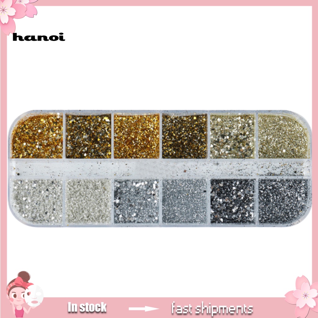 Han_ Bubuk Glitter Berkilau Untuk Dekorasi Nail Art DIY