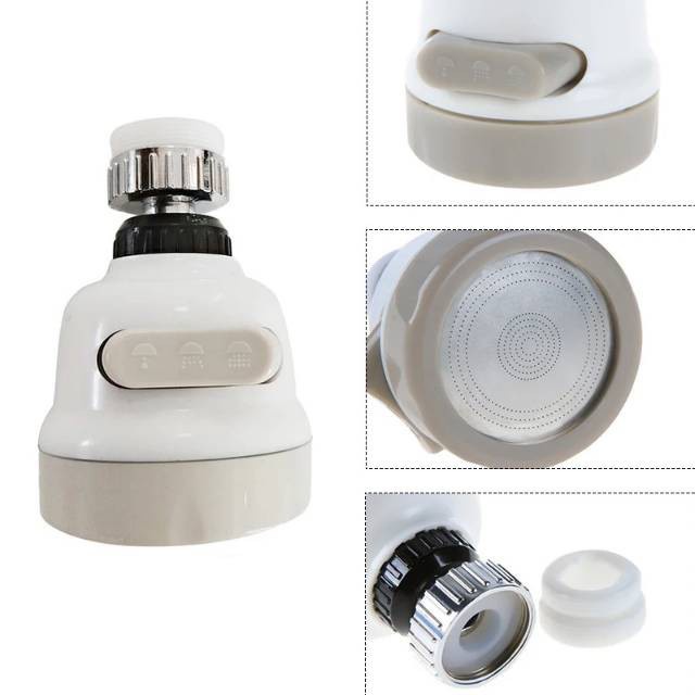 Sambungan Kran Air SWS Wastafel 360 Derajat 3 Mode Filter Keran Spray Busa Sprayer Sink Cuci Piring