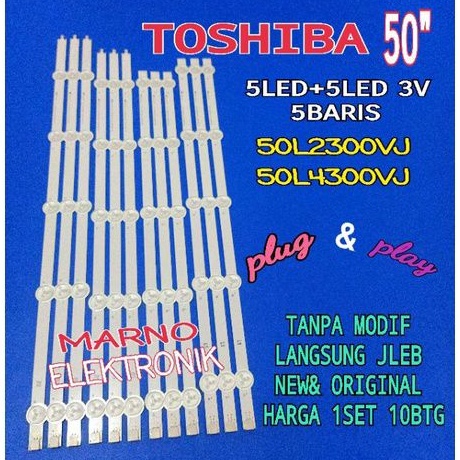 LAMPU BL BACKLIGHT LED TV TOSHIBA 50 INCH 50L2300VJ 50L2300 50IN 50L4300VJ 50L4300