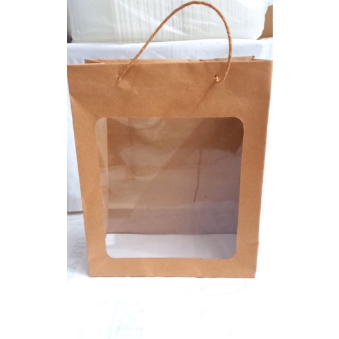 Paper bag mika kotak tas kertas coklat