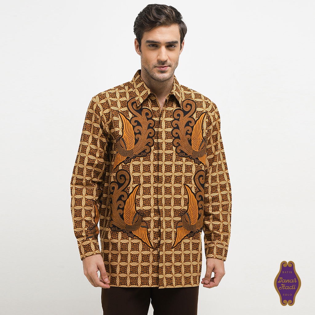 DANAR HADI - Kemeja Batik PA Kawung Merak Kembar - KWMB.78.0323 - Cokelat