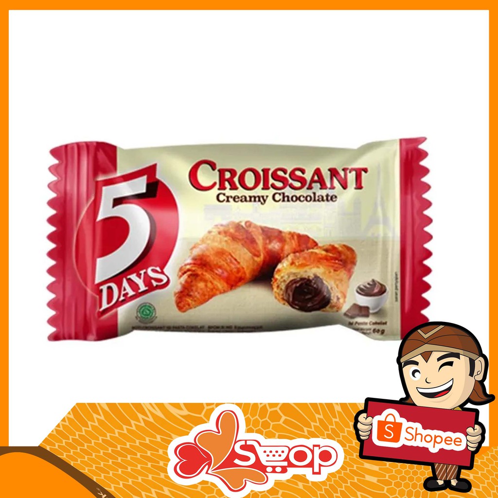 

5DAYS CROISSANT 60GR CHOCOLATE