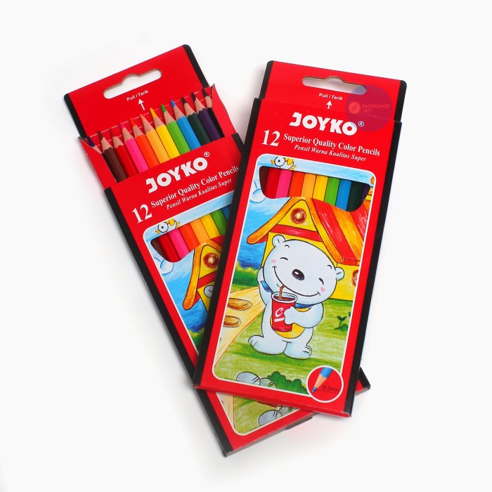 

WARNAPENSIL- GROSIR!!! PENSIL WARNA 12 JOYKO BESAR -PENSIL WARNA