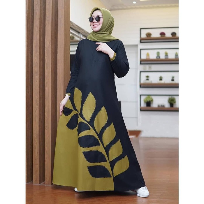 Syari Zeba Arimbi Model Baju Gamis Brokat Modern Terbaru 2021 Siz DJ717 Shania Dress Muslim L Gamis