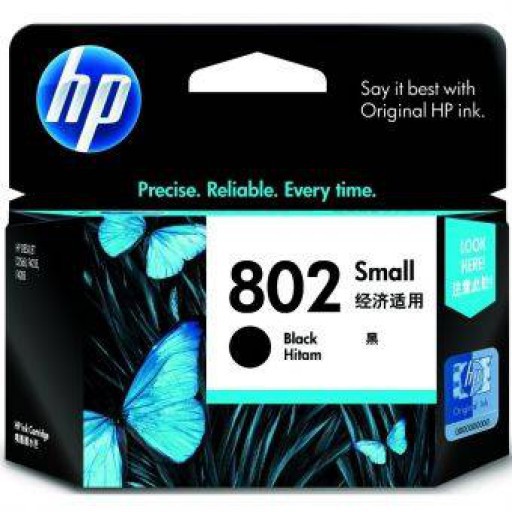 HP 802 Small Black, Hitam, BK