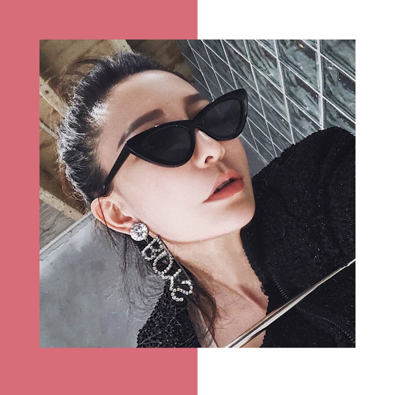 KACAMATA SEGITIGA SEMANGKA FASHION WANITA CAT EYE TRIANGLE SUNGLASSES