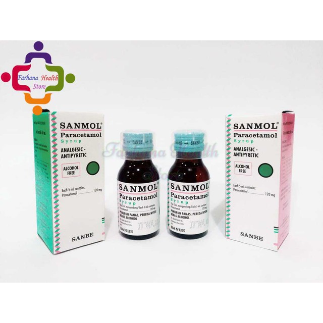 Original Sanmol Syrup 60 ml / Paracetamol Syrup / Untuk Demam & Nyeri Anak