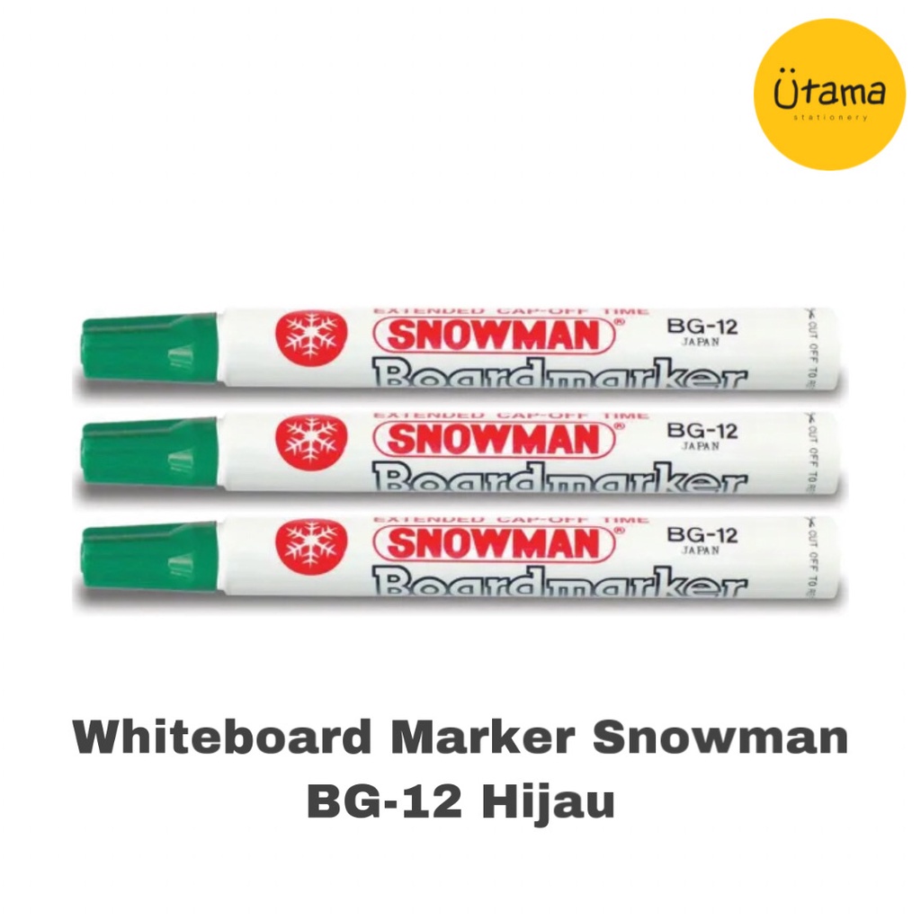 

Spidol White Board Snowman BG-12 HIJAU/Spidol Papan Tulis GREEN/BoardMarker/BG12 (Grosir 6pc @7.250)