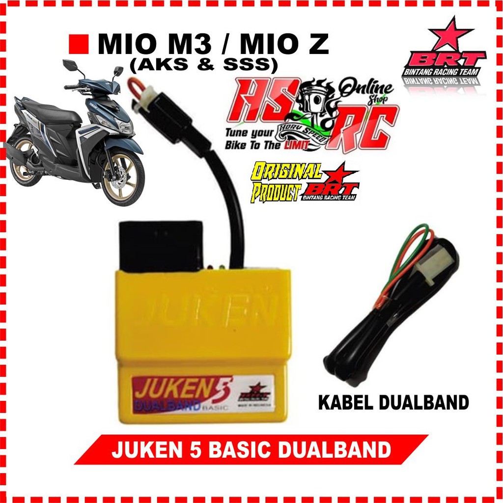 ECU RACING JUKEN 5 Basic BRT DUALBAND YAMAHA MIO M3 MIO Z 125 Fi AKS SSS Mio M3 125 ISS BLUE CORE