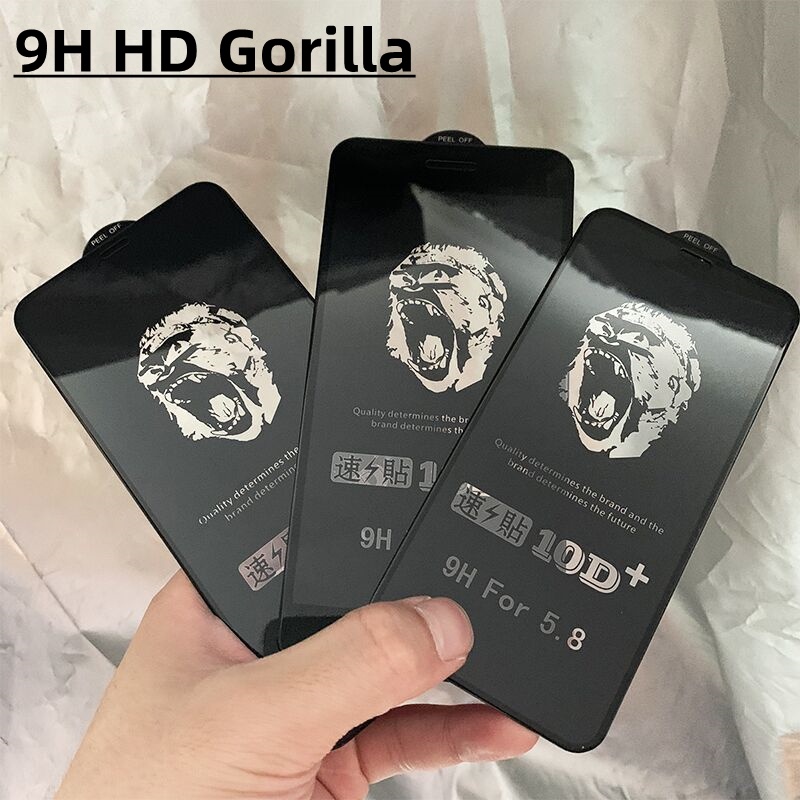 Pelindung Layar Tempered Glass 9H HD Gorilla Untuk iphone 14 Plus 14 Pro 14 13 12 11 Pro Max 13 12 Mini X XR XS Max 6 7 8 Plus SE 2020