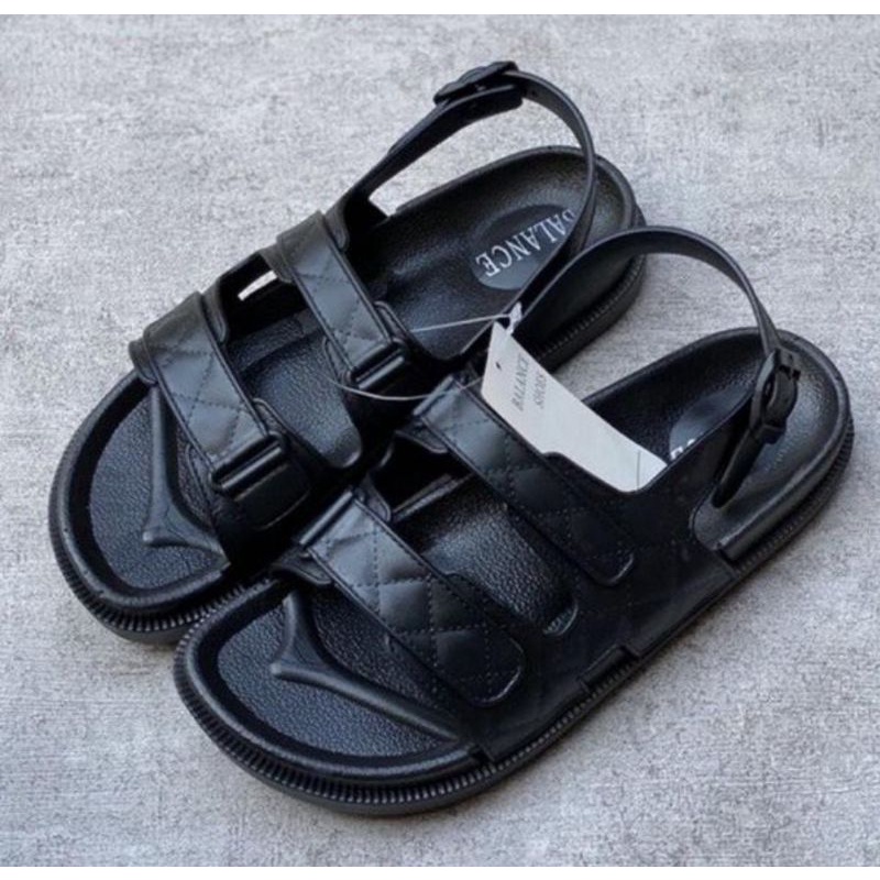 Home-JULIE Sandal Tali Julia Velcro Balance 1728 HITAM