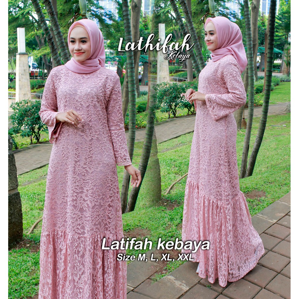 Gamis Brukat Dress Brukat Gamis  Pesta Dress Kondangan Drees Brokat Drees Wanita