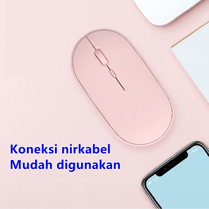 Wireless bluetooth mouse dual-mode cute girl for iPhone iPad tablet