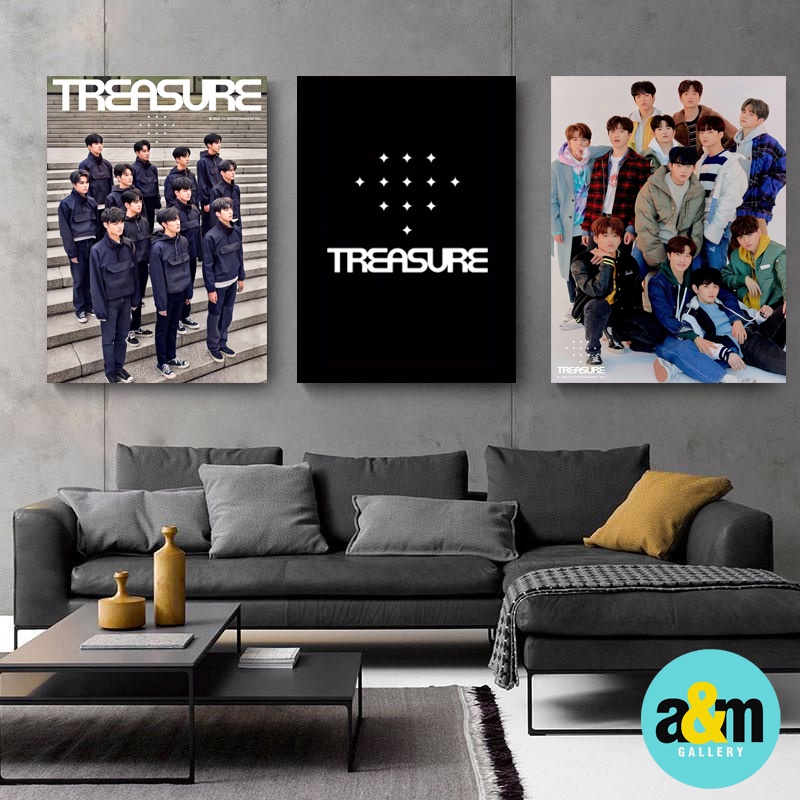 Poster Kayu TREASURE Hiasan Dinding Kamar K-POP I Pajangan Dinding Kamar K-POP Wall Decor Kamar - A&amp;M