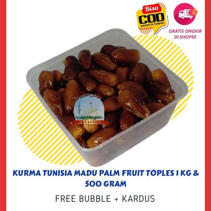 

KURMA TUNIS MADU 1 Kg Kemasan Toples MIRIP PALM FRUUT | Kurma Palm Fruit | Kurma Palm Frutt