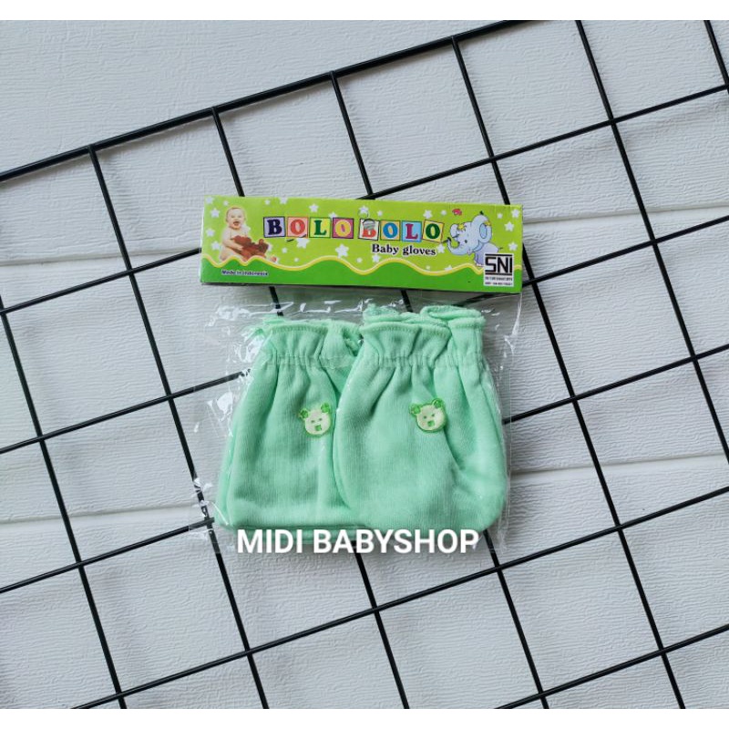 1 Set sarung tangan dan kaki bayi motif boneka bolo bolo SNI