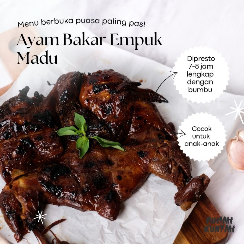 

Ayam Kampung Bakar Empuk 1 Ekor Rasa Madu dan Rujak