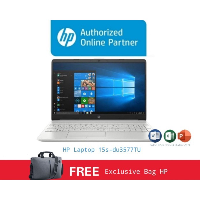 Laptop HP 15s-DU3577TU [Core i3 1115G4-8GB-SSD 512GB-Win 11+OHS] - RESMI