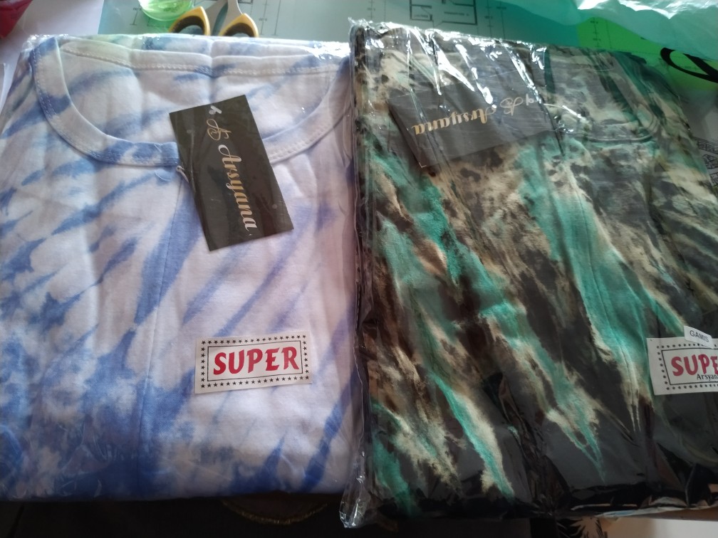 Gamis Kaos  Tiedye Monochrome Longdres Batik || Longdres Jumbo Busui