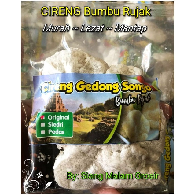 

Cireng Rujak (Rujak Cireng) Enak Murah - Merk Gedong Songo Khas Bandungan - Original / Seledri isi 10