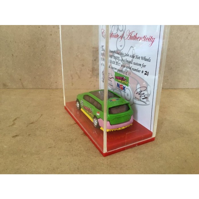 Hotwheels Honda Odyssey Tomoci Fair 2017 Custom No 21