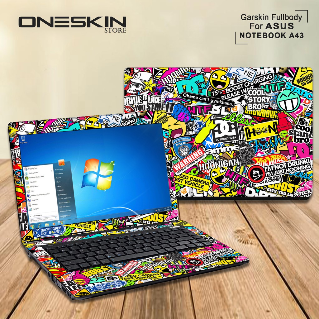 Garskin Laptop Cover Asus A43SD-VX427D A43SD-VX429D A43SD-VX623D Fullbody