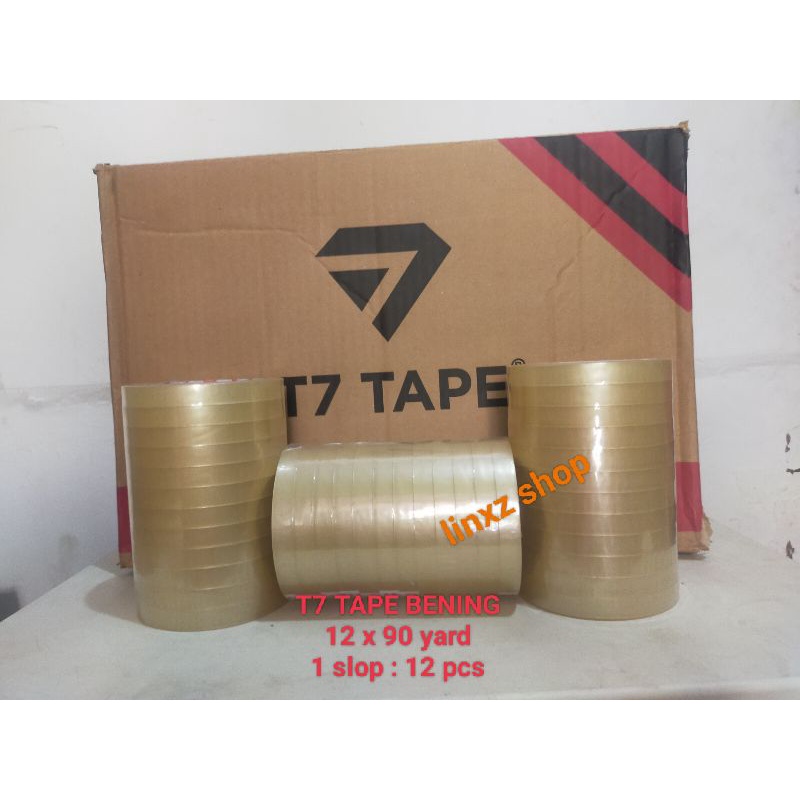 

Lakban Isolasi 12x90yard T7 Tape Isolasi selotip 12 Roll